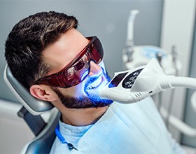 Patient in Boca Raton getting teeth whitening